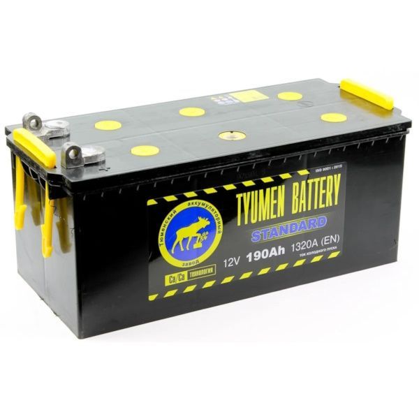 Тюмень 6СТ-190L Standard 190А/ч-12V ст EN1320 болт прямая 518x228x238