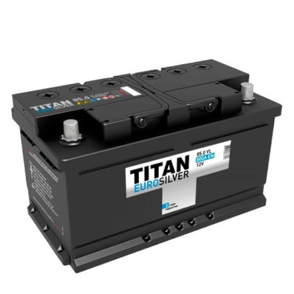 Titan Euro Silver 4607008883626 85А/ч-12V ст EN800 европейские обратная 315x175x175